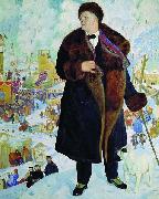 Boris Kustodiev Shalyapin France oil painting artist